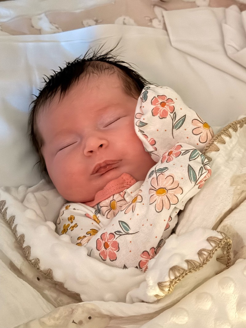 Audrey May Wendler, photographed in December 2025 at Dell Children's Hospital in Austin, Texas